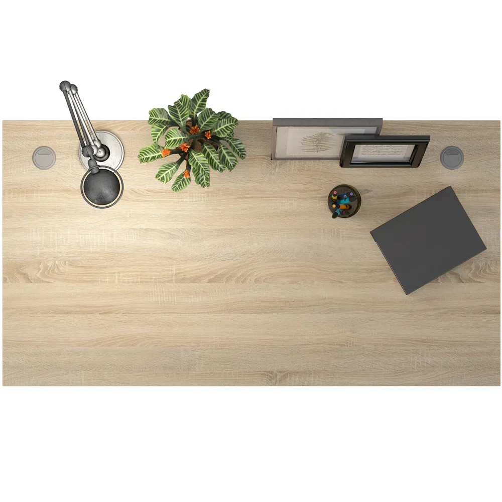 Florence Electric Height Adjustable Desk - Oak, White