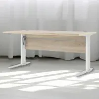 Florence Electric Height Adjustable Desk - Oak, White