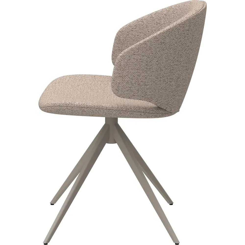 Florence Ella Swivel Dining Chair - Beige, Bouclé