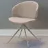 Florence Ella Swivel Dining Chair - Beige, Bouclé