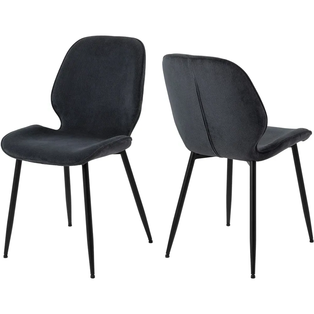 Florence Femke Set of 4 Dining Chairs - Anthracite