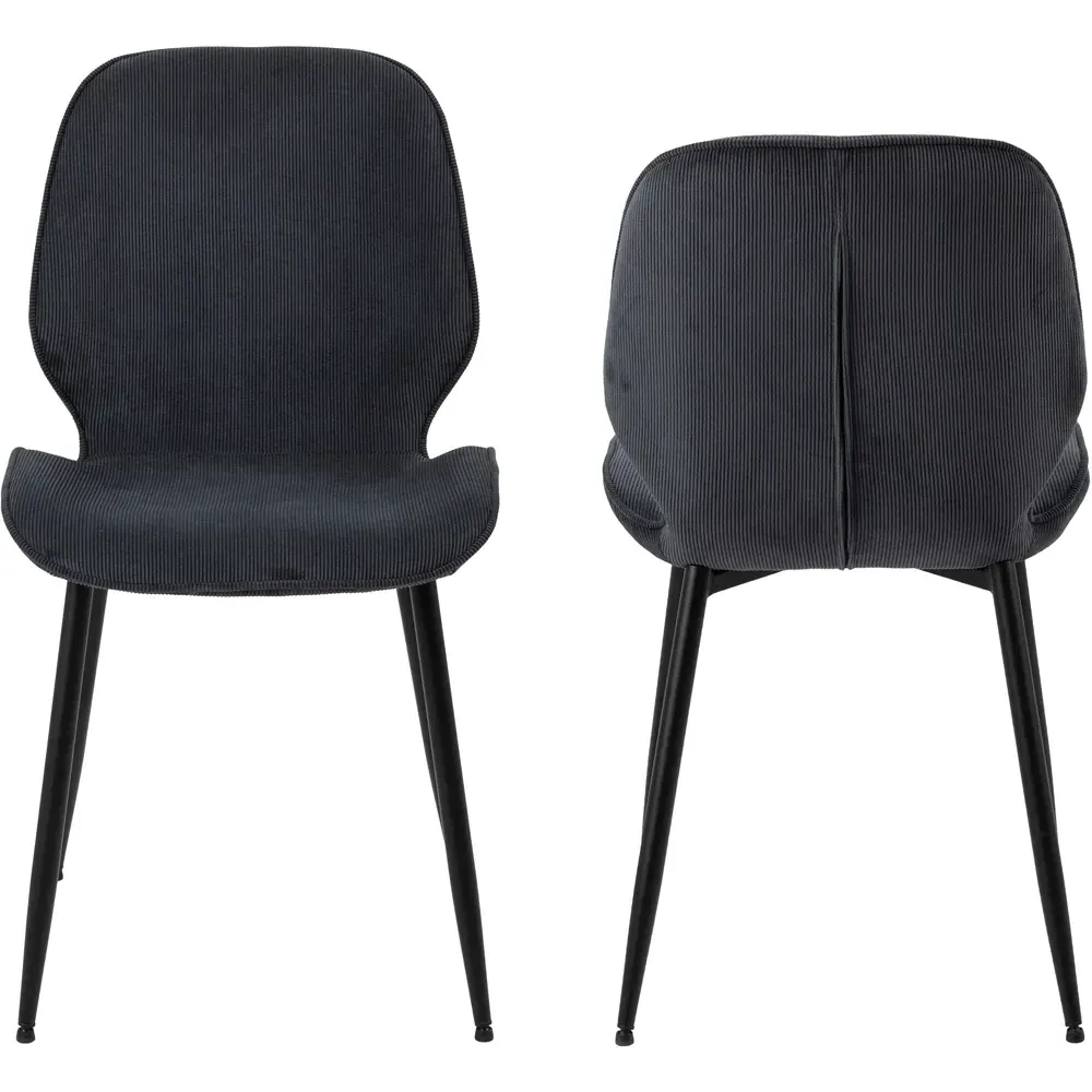 Florence Femke Set of 4 Dining Chairs - Anthracite