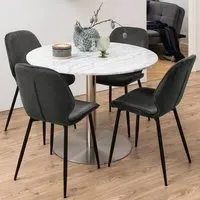 Florence Femke Set of 4 Dining Chairs - Anthracite