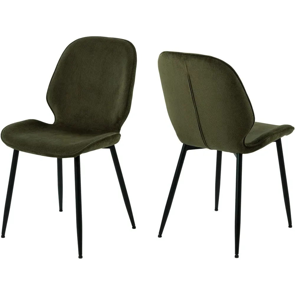 Florence Femke Set of 4 Dining Chairs - Olive Green