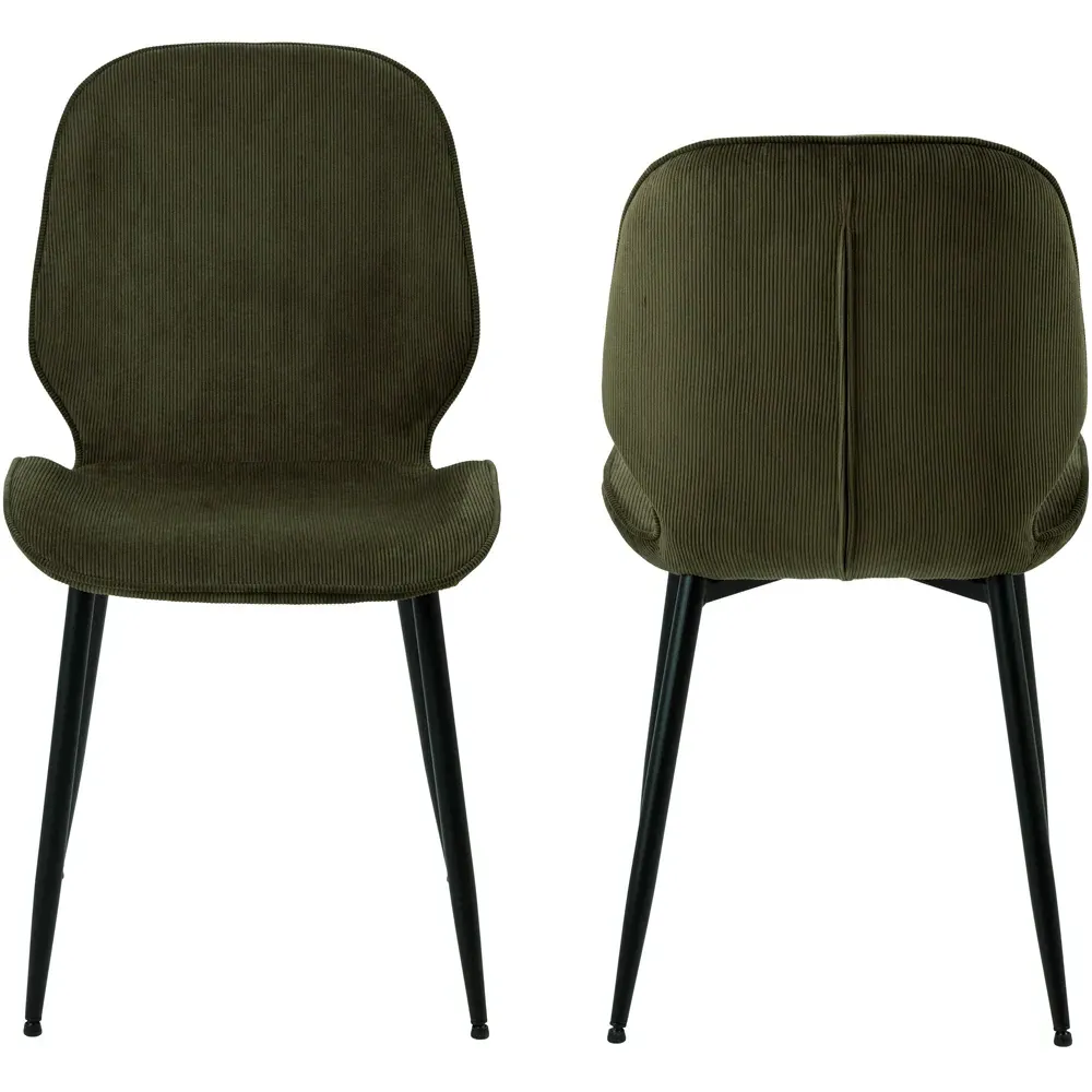 Florence Femke Set of 4 Dining Chairs - Olive Green