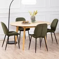 Florence Femke Set of 4 Dining Chairs - Olive Green