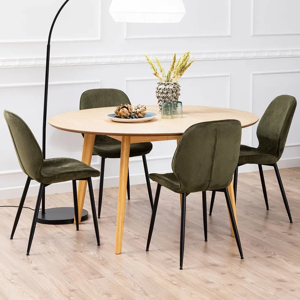 Florence Femke Set of 4 Dining Chairs - Olive Green