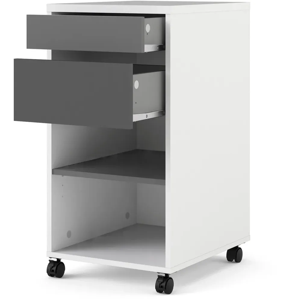 Florence Function Plus 2 Drawer Cabinet - Grey