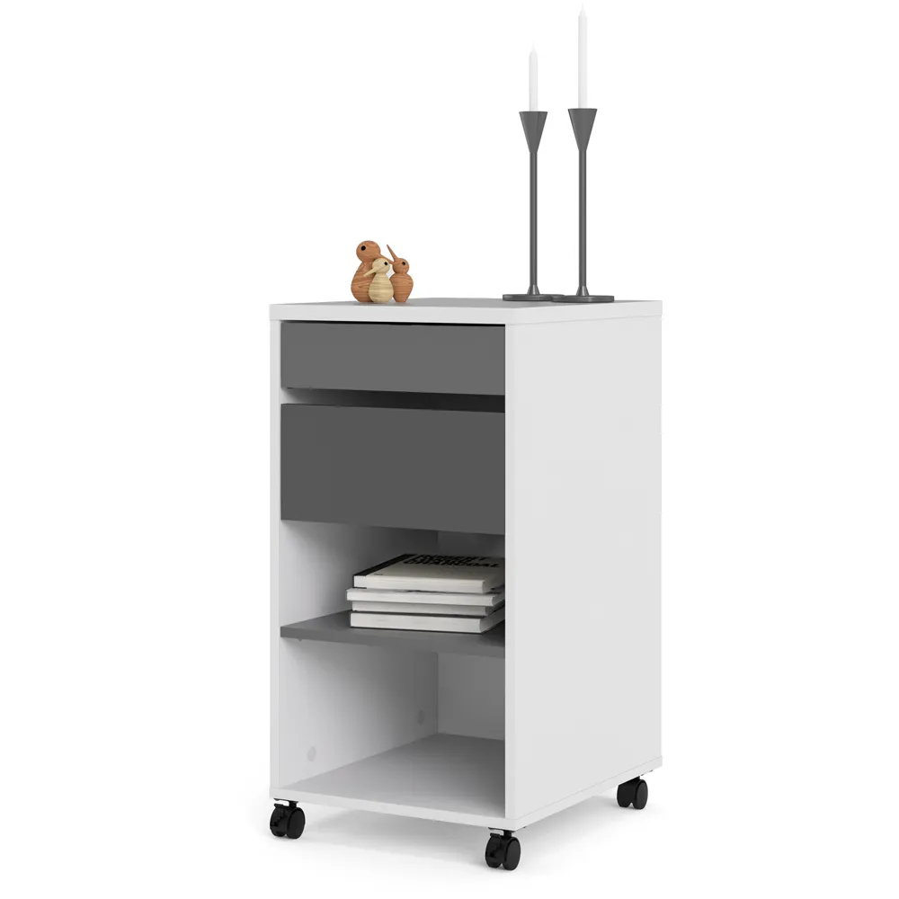 Florence Function Plus 2 Drawer Cabinet - Grey