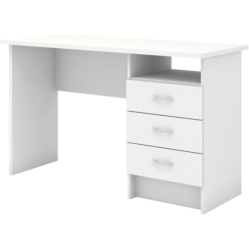 Florence Function Plus 3 Drawer Desk - White