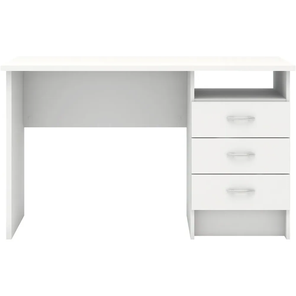 Florence Function Plus 3 Drawer Desk - White