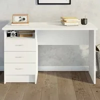 Florence Function Plus 3 Drawer Desk - White