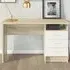 Florence Function Plus 3 Drawer Desk - White, Oak