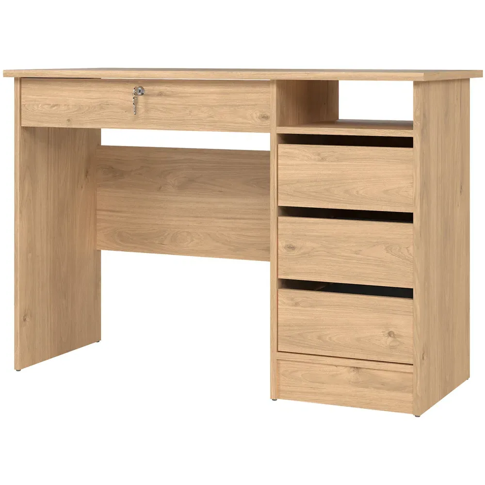 Florence Function Plus 4 Drawer Desk - Jackson Hickory Oak