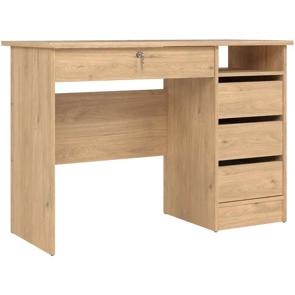 Florence Function Plus 4 Drawer Desk - Jackson Hickory Oak