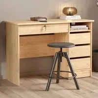 Florence Function Plus 4 Drawer Desk - Jackson Hickory Oak