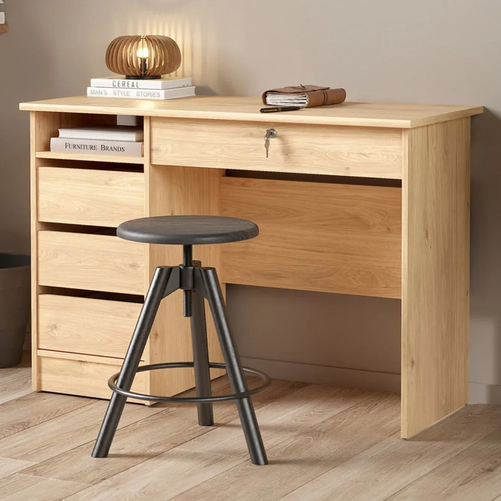 Florence Function Plus 4 Drawer Desk - Jackson Hickory Oak