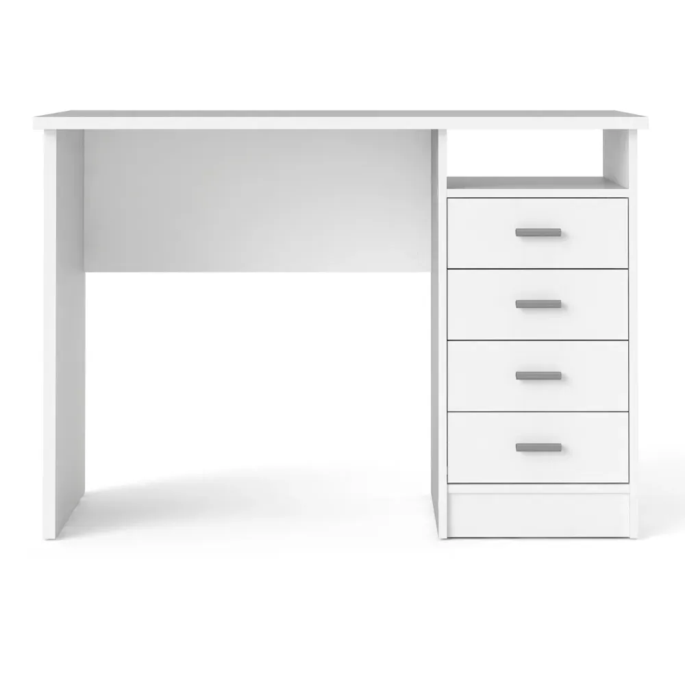 Florence Function Plus 4 Drawer Desk - White