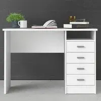 Florence Function Plus 4 Drawer Desk - White