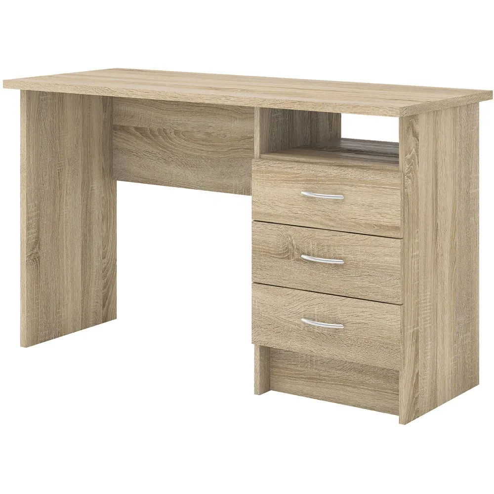 Florence Function Plus Three Drawer Desk - Oak
