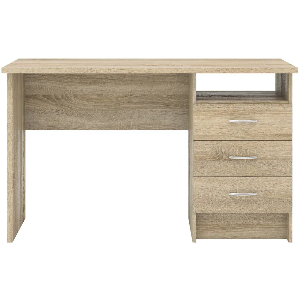 Florence Function Plus Three Drawer Desk - Oak