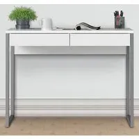 Florence Function Plus Two Drawer Desk - White