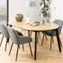 Florence Georgetown Round 6-Seater Dining Table - Black, Oak