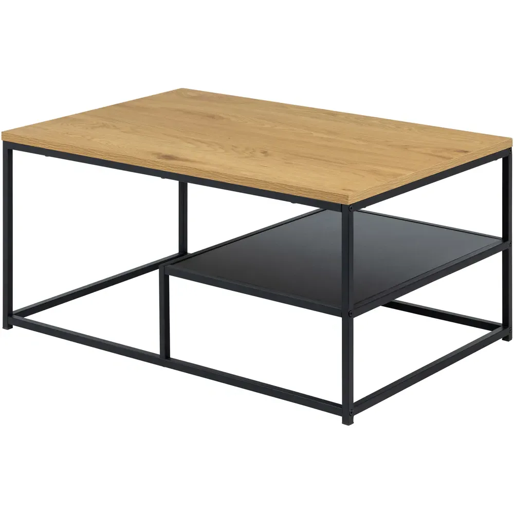 Florence Gila Coffee Table with Shelf - Brown, Oak