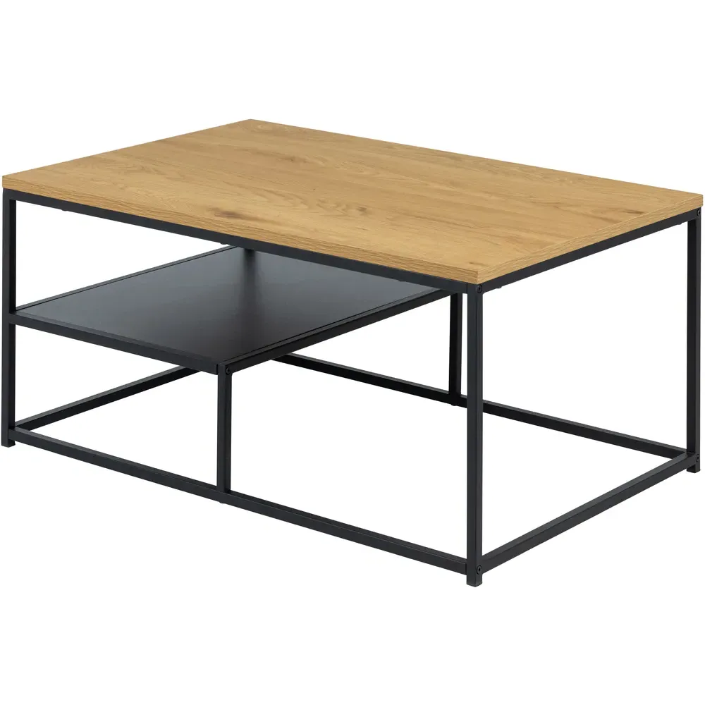 Florence Gila Coffee Table with Shelf - Brown, Oak