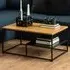 Florence Gila Coffee Table with Shelf - Brown, Oak