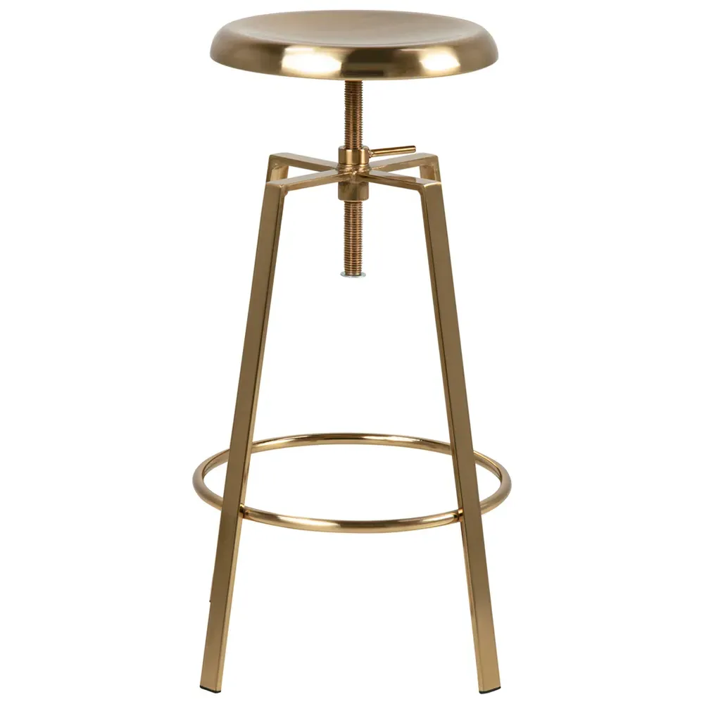 Florence Goose Height Adjustable Bar Stool - Gold, Steel