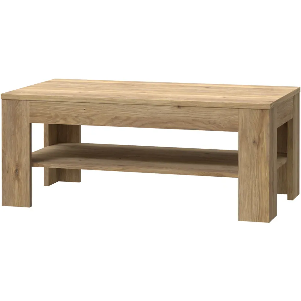 Florence Grafton Coffee Table with Shelf - Oak