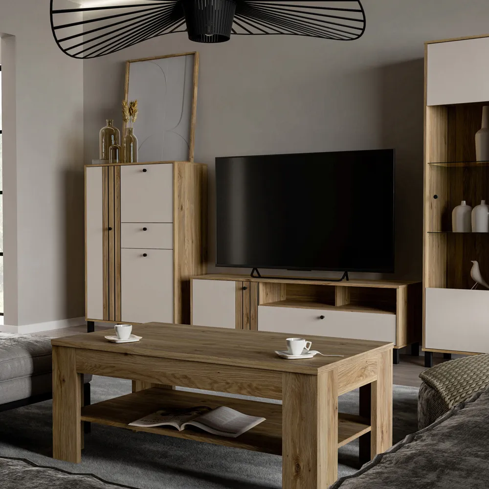 Florence Grafton Coffee Table with Shelf - Oak