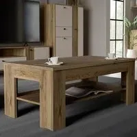 Florence Grafton Coffee Table with Shelf - Oak