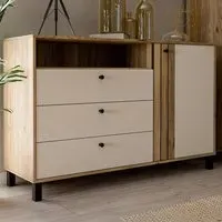 Florence Grafton Sideboard with Drawers - Cream, Oak