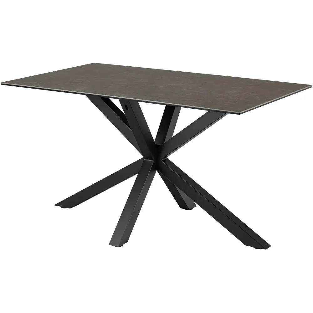 Florence Heaven 4-Seater Dining Table - Black, Ceramic