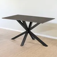 Florence Heaven 4-Seater Dining Table - Black, Ceramic