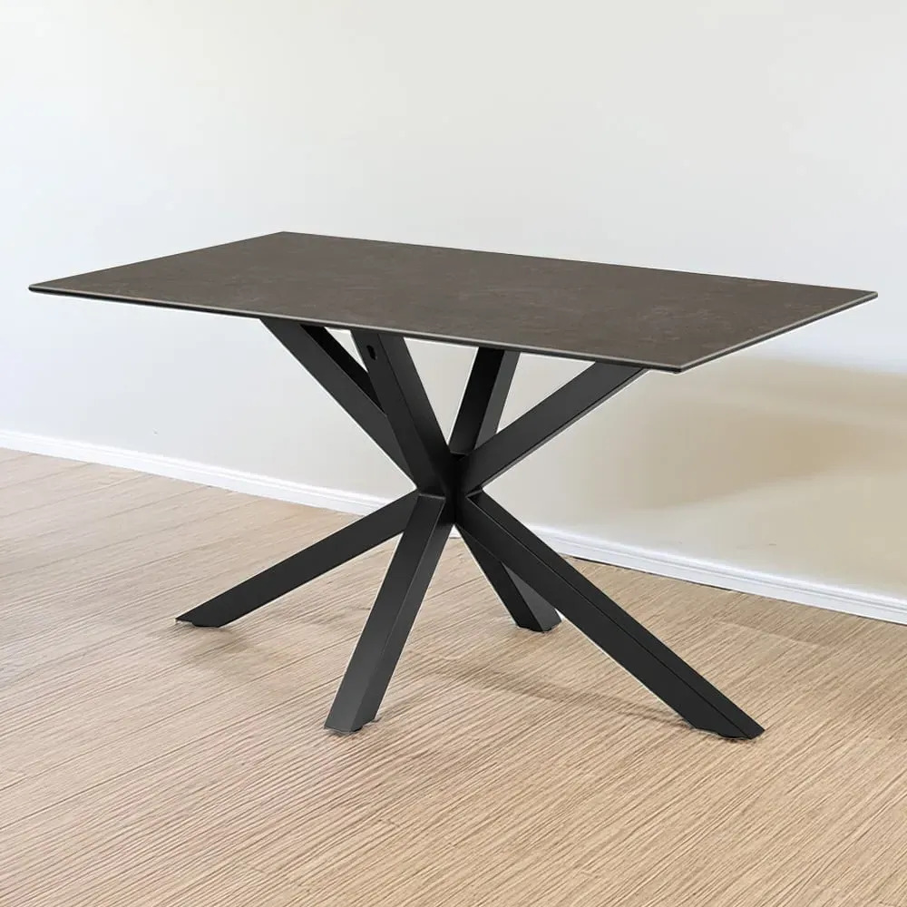 Florence Heaven 4-Seater Dining Table - Black, Ceramic image