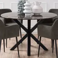 Florence Heaven 4-Seater Dining Table - Brown, Marble