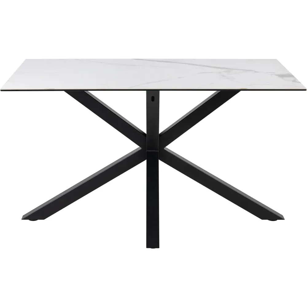 Florence Heaven 4-Seater Dining Table - White, Ceramic