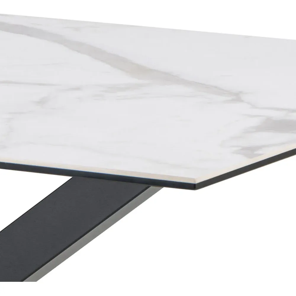 Florence Heaven 4-Seater Dining Table - White, Ceramic