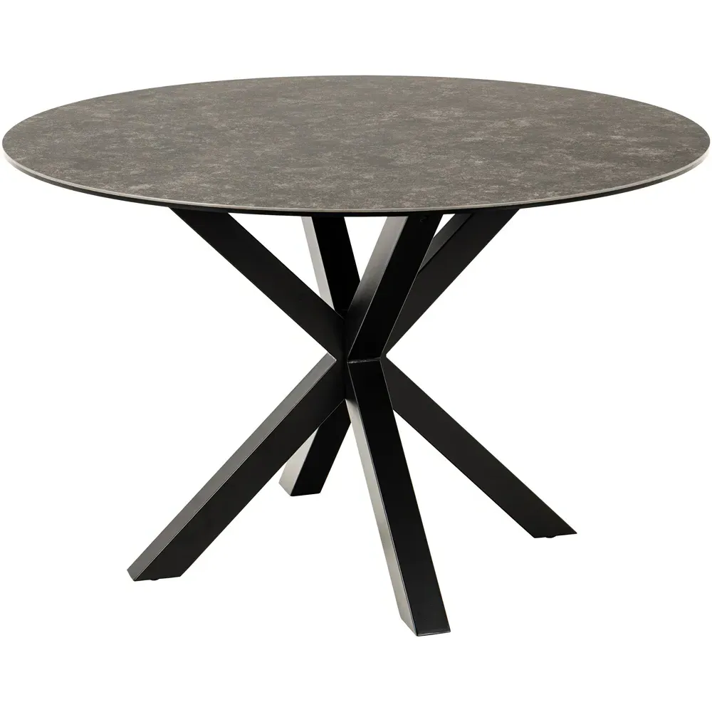Florence Heaven 4-Seater Round Dining Table - Black, Ceramic