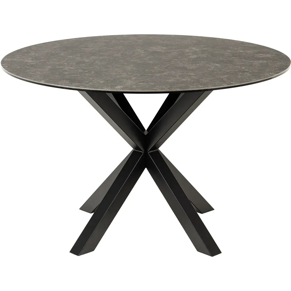 Florence Heaven 4-Seater Round Dining Table - Black, Ceramic