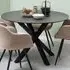 Florence Heaven 4-Seater Round Dining Table - Black, Ceramic