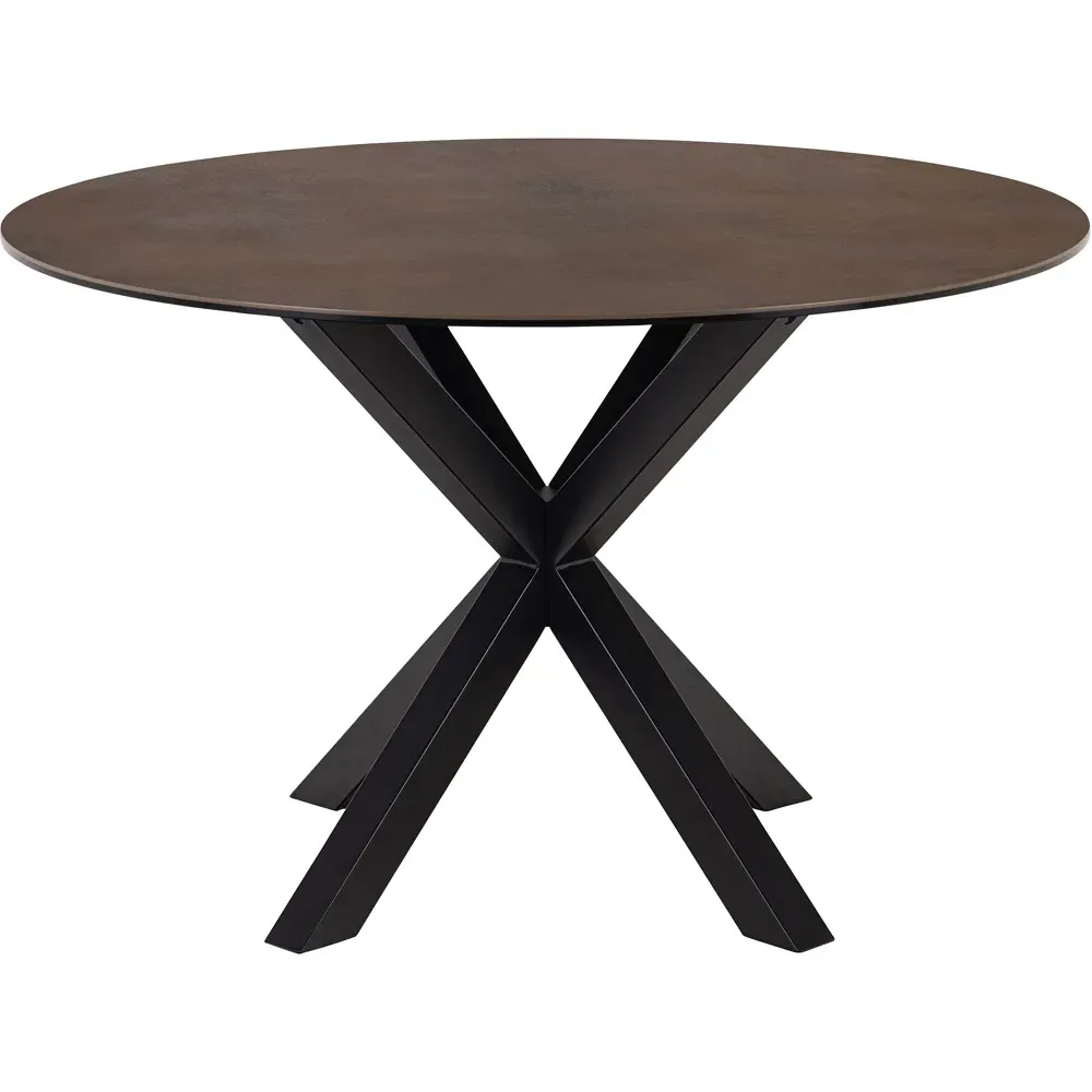 Florence Heaven 4-Seater Round Dining Table - Brown, Ceramic