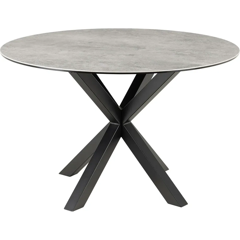 Florence Heaven 4-Seater Round Dining Table - Grey, Ceramic