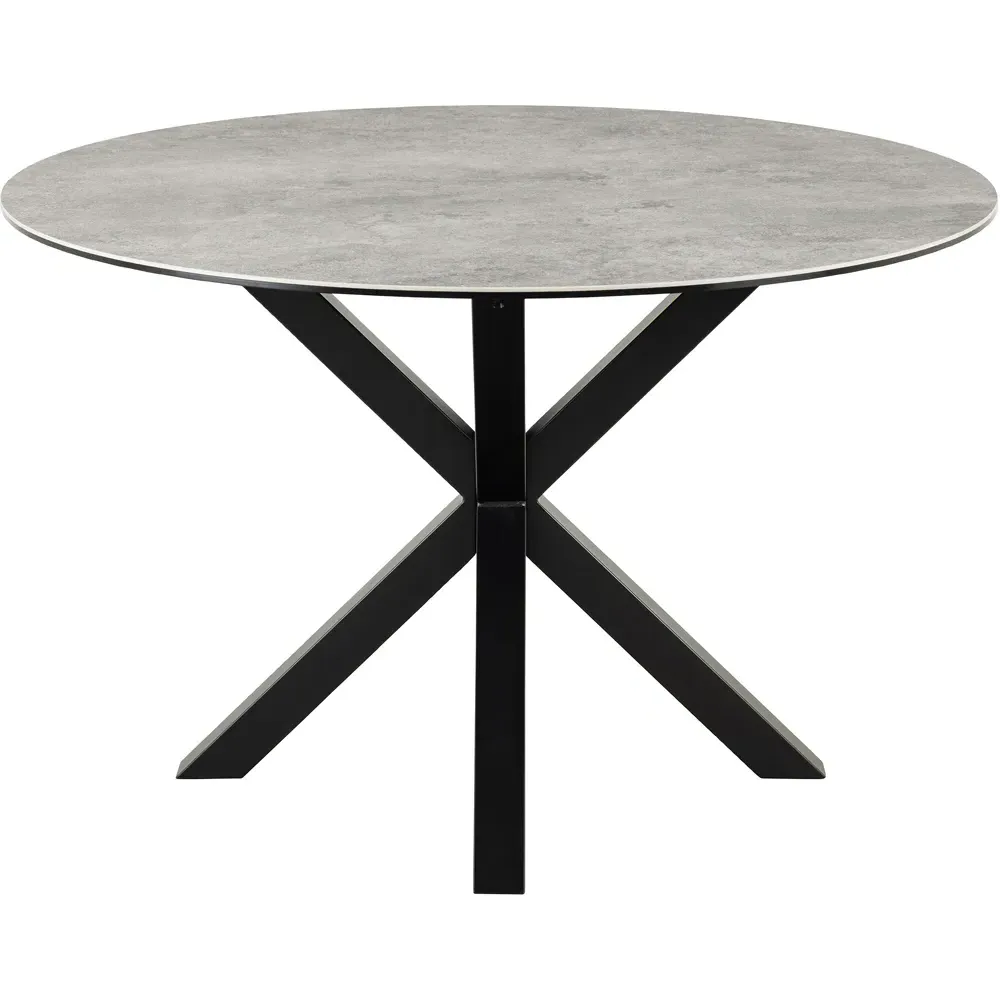 Florence Heaven 4-Seater Round Dining Table - Grey, Ceramic