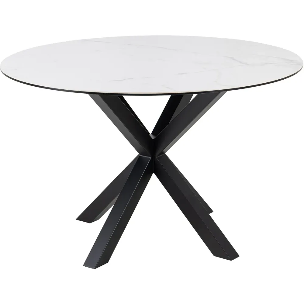 Florence Heaven 4-Seater Round Dining Table - White, Ceramic