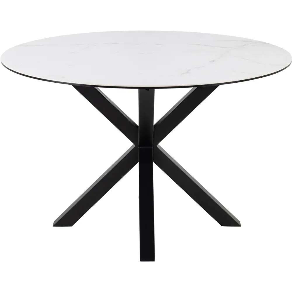 Florence Heaven 4-Seater Round Dining Table - White, Ceramic