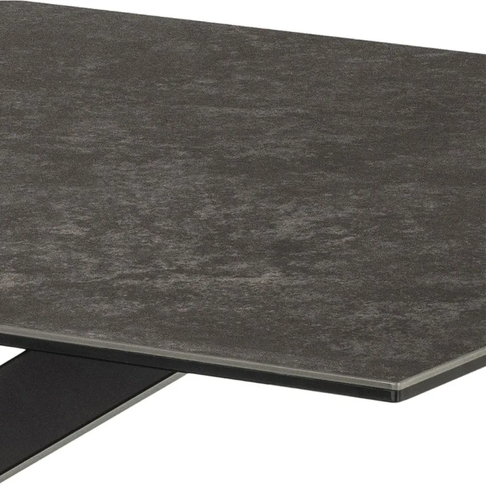 Florence Heaven 6-Seater Dining Table - Black, Ceramic